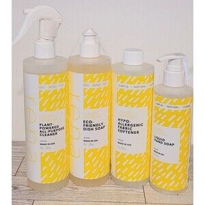 Rena Lemon Verbena Cleaner Soaps Softener Vegan Natural 4 Piece Bundle Set HTF!